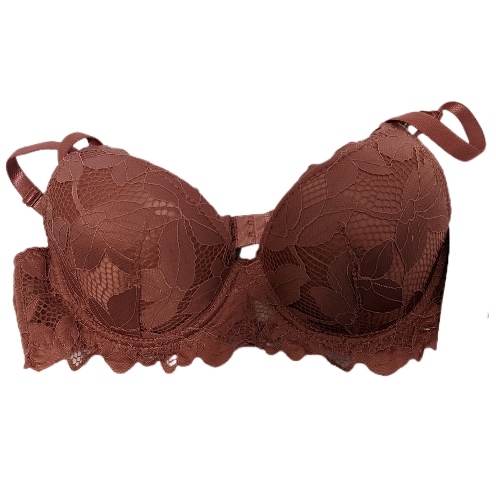 Adrienne Vittadini rose colored push up bra size 34B